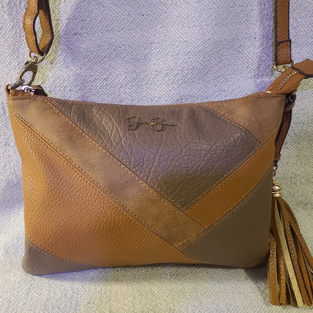 Jessica Simpson brown faux leather purse